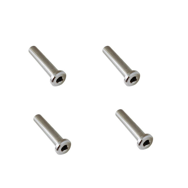4 Pcs Stainless Steel 1/4" Slimeline Flat Head Receiver Swageless Terminal