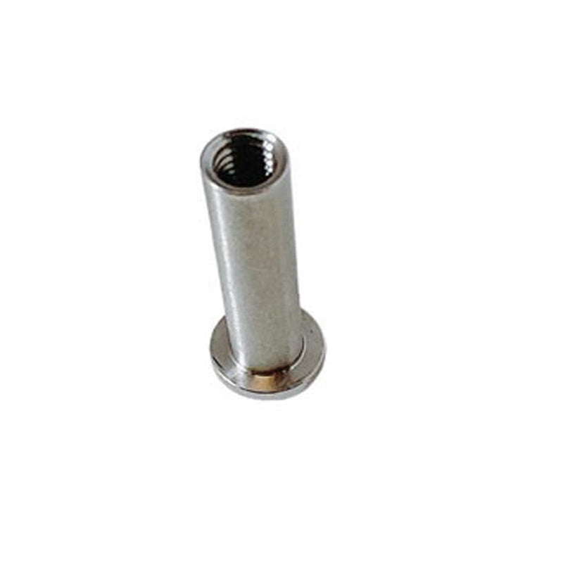 4 Pcs Stainless Steel 1/4" Slimeline Flat Head Receiver Swageless Terminal