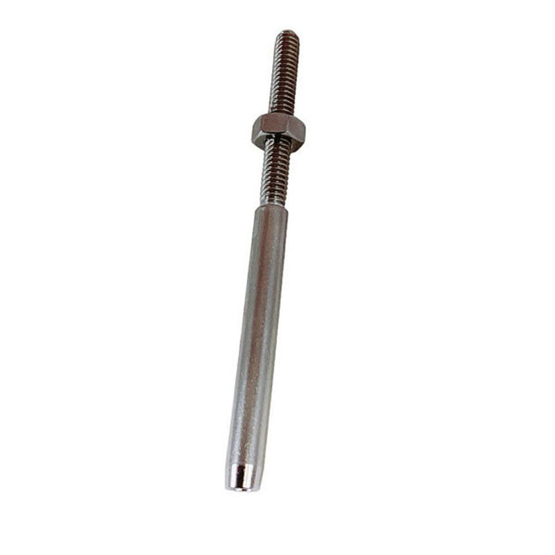 Marine T316 Stainless Steel T316 1/4" Hand Swage Lifeline Stud RH Cable Rail