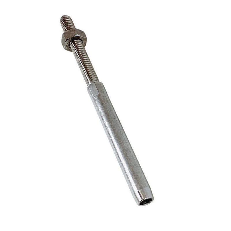 4 Pcs Marine T316 Stainless Steel 1/4" Hand Swage Lifeline Stud RH Cable Rail