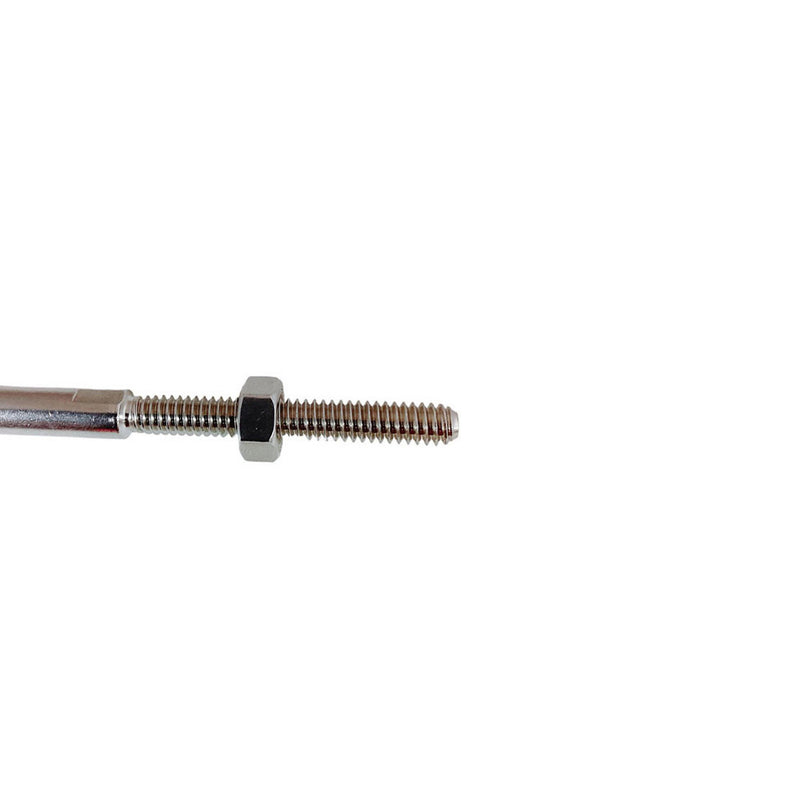 Marine Stainless Steel 1/4" Hand Swage Lifeline Stud RH 3/8" Thread Cable Rail
