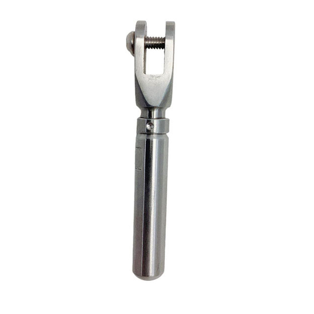 4 Pc Set Marine T316 Stainless Steel Cable Streamline Adjustable Jaw, Cable Rail Terminal Fitting for Deck, Dock, and Railing