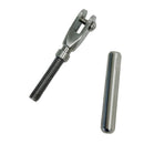 4 Pc Set Marine T316 Stainless Steel Cable Streamline Adjustable Jaw, Cable Rail Terminal Fitting for Deck, Dock, and Railing