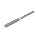 4 Pc Set Marine T316 Stainless Steel Cable Lag Swage Stud, Cable Railing Rail Terminal Fitting for Deck, Dock, and Outdoor Use