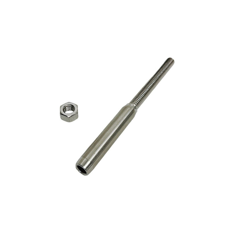 4 Pcs Marine 316 Stainless Steel 3/16" Lifeline Threaded Stud RH Cable Rail Wire