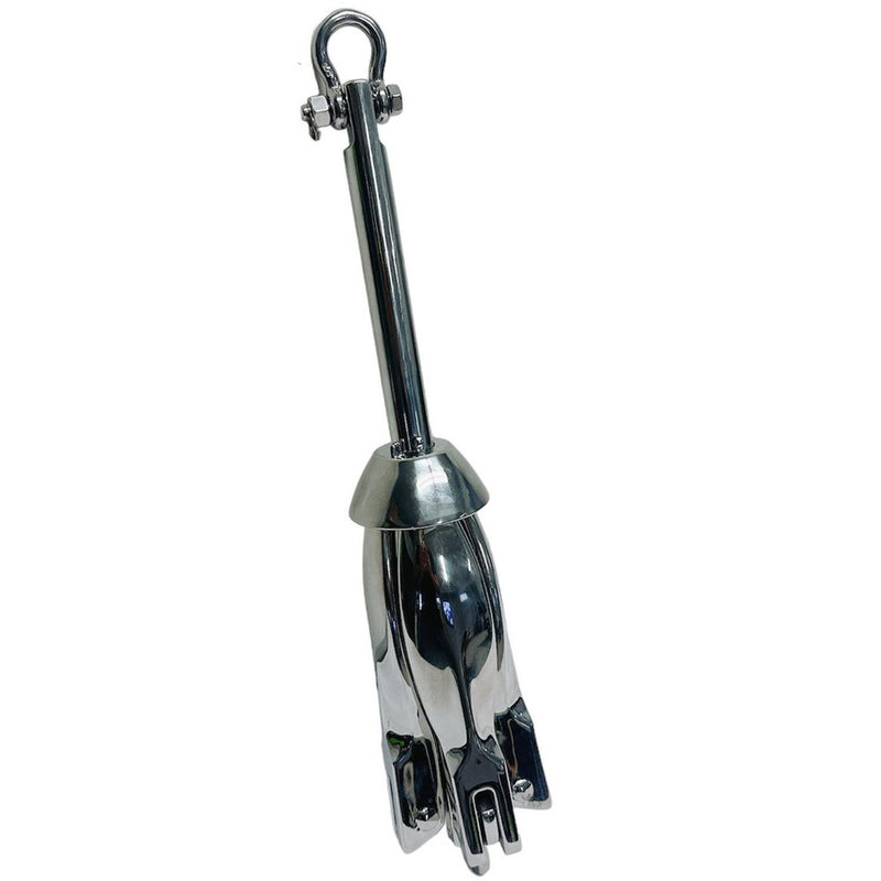 Marine Boat 316 Stainless Steel Folding Anchor 5Kg Folding Grapnel Fishing Yacht