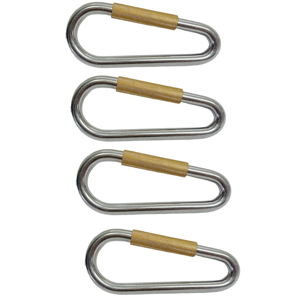 4 Pcs 5-1/8" L Stainless Steel 5/16" Quick Link Spring Load Lock 440 Lbs WLL