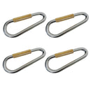 4 Pcs Marine T304 Stainless Steel 3/8" Quick Link Spring Load Lock 660 Lbs WLL