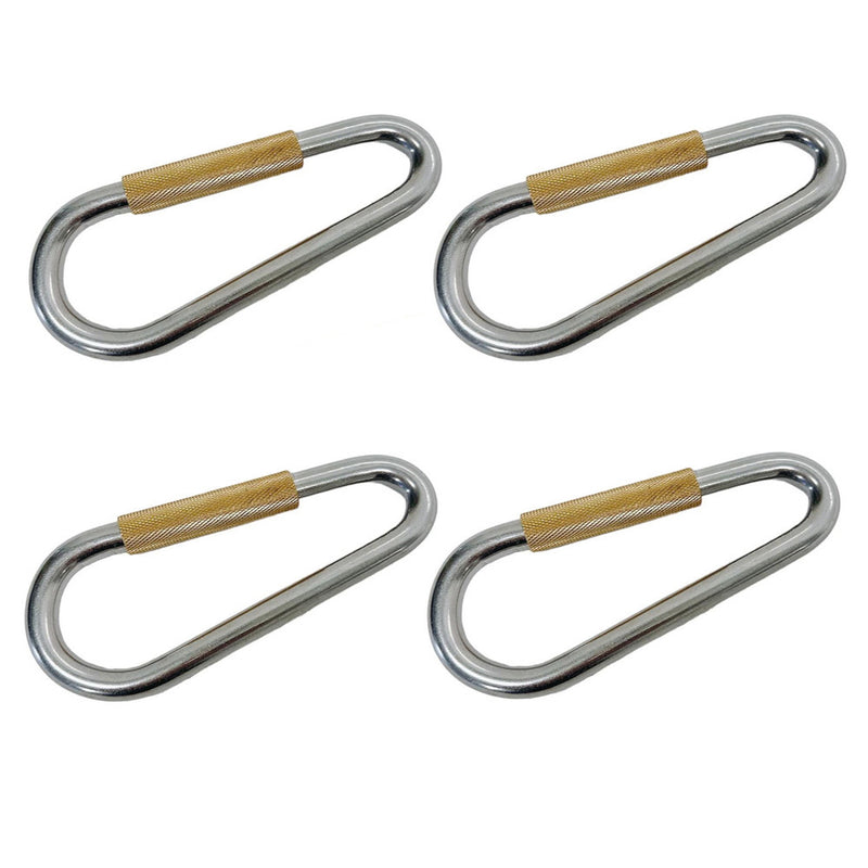 4 Pcs Marine T304 Stainless Steel 7/16" Quick Link Spring Load Lock 880 Lbs WLL