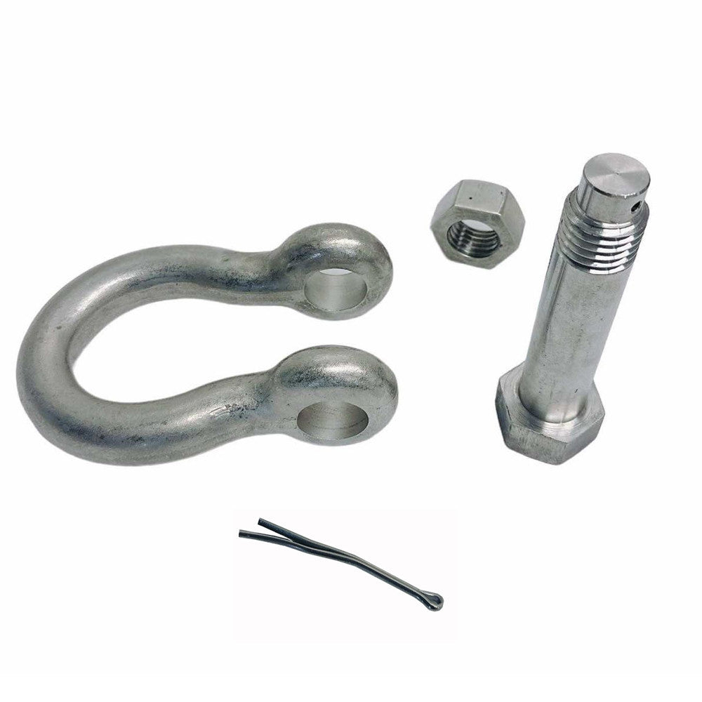 Marine T316 Stainless Steel Drop Forged Bolt Pin Anchor Shackle, Heavy Duty Boat Chain Rigging Shackle for Dock and Marine Use