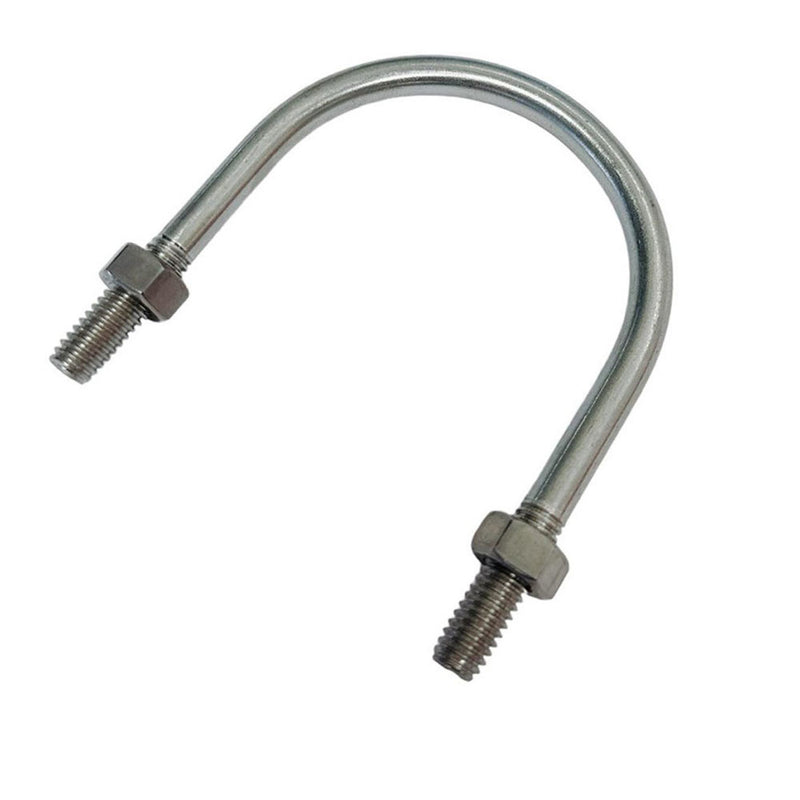 Marine T316 Stainless Steel U-Bolt With 2 Hex Nuts for Ski Boat, Fishing Boat