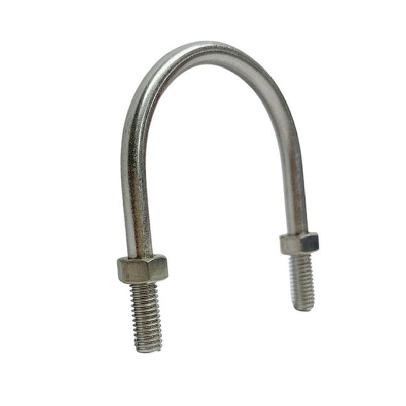 Marine Boat 2.68"L Stainless Steel U-Bolt 5/16"-18 Thread Hex Nuts 600 Lbs WLL