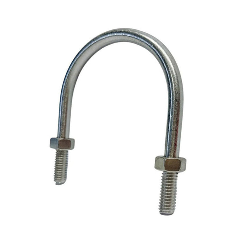 Marine 2.68"L Stainless Steel U-Bolt 5/16"-18 Thread Hex Nuts 600 Lbs WLL