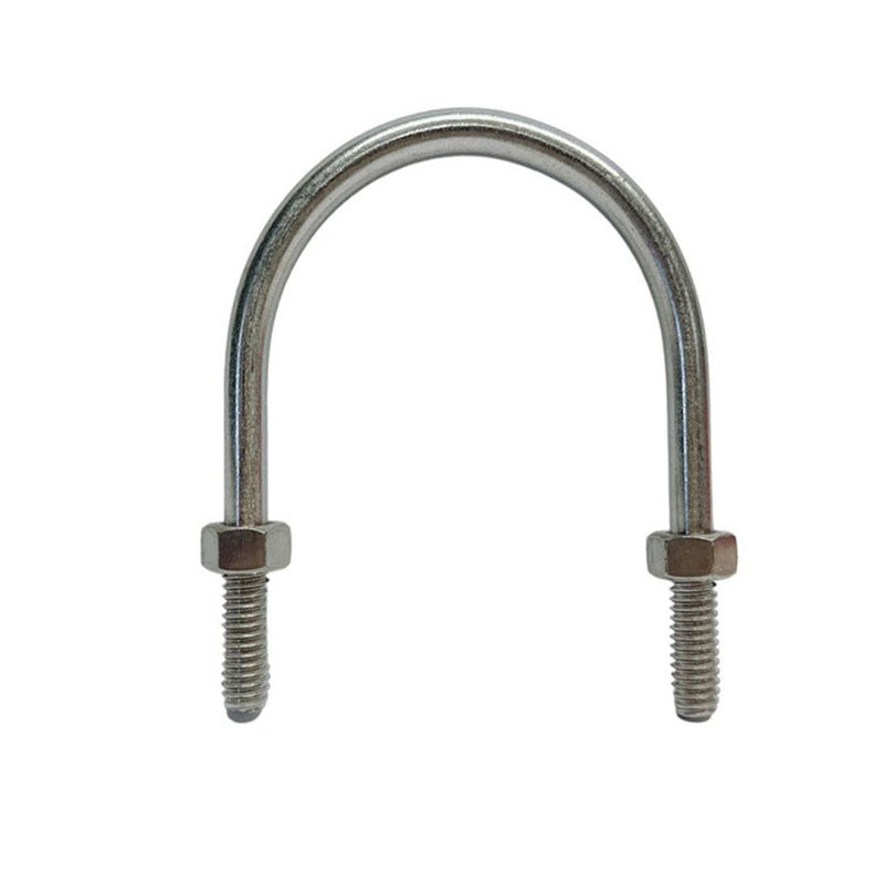 Marine 2.68"L Stainless Steel U-Bolt 5/16"-18 Thread Hex Nuts 600 Lbs WLL