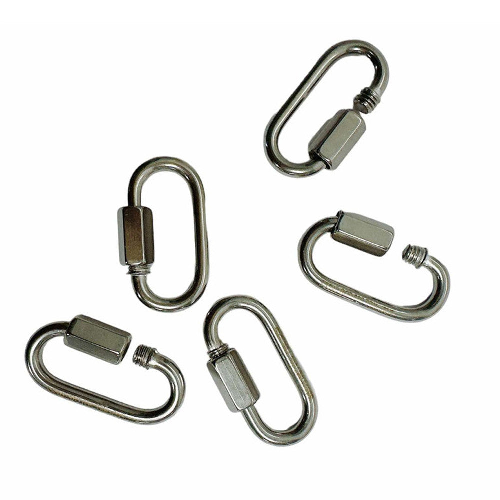 20 Pcs Marine T316 Stainless Steel 1/4" Quick Link Chain Connector 1200 Lbs WLL