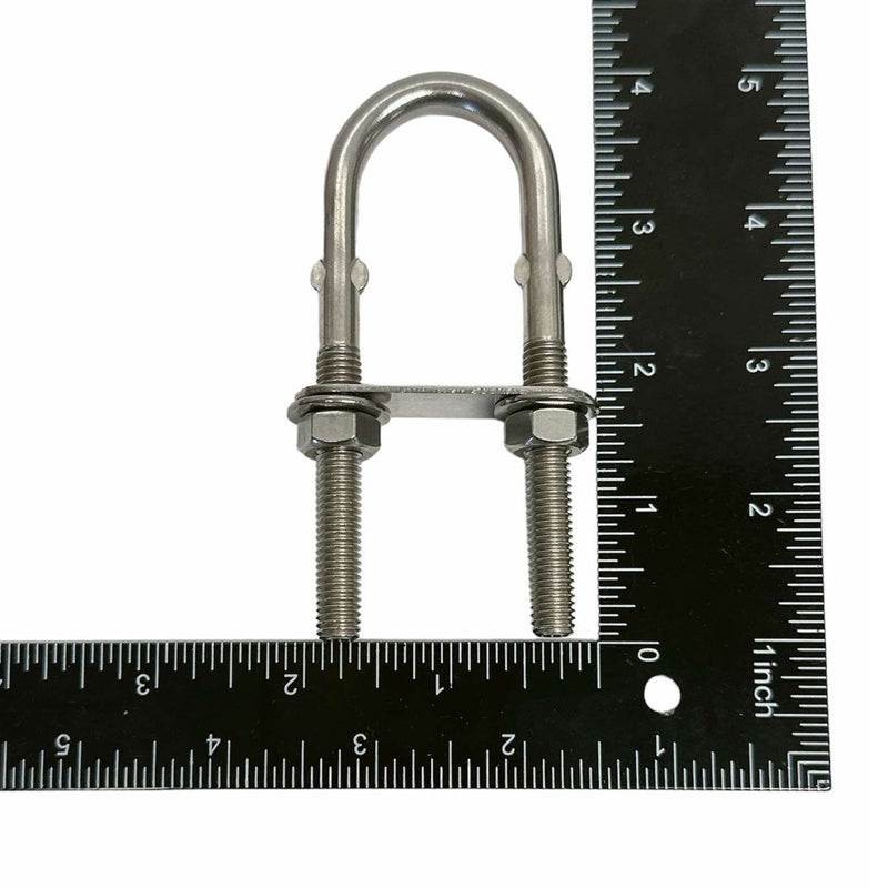 4 Pcs Marine Boat T304 Formed Stainless Steel 4" U-Bolt Nuts Washers And Plate