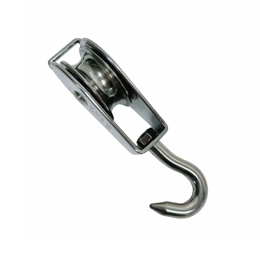Marine Boat T316 Stainless Steel 2'' Hook Swivel Block Lifting Rigging Pulley