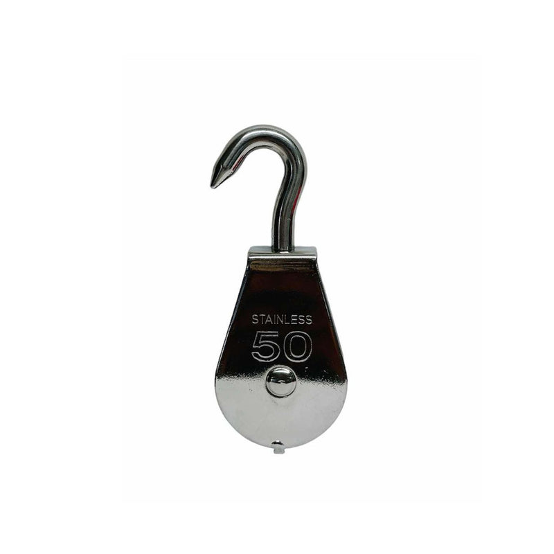 Marine Boat T316 Stainless Steel 2'' Hook Swivel Block Lifting Rigging Pulley
