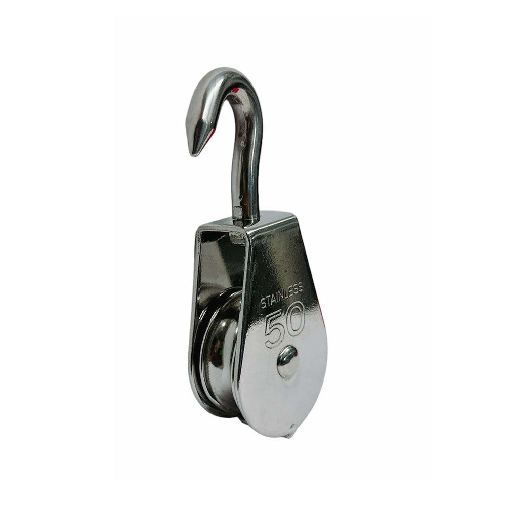 Marine Boat T316 Stainless Steel 2'' Hook Swivel Block Lifting Rigging Pulley