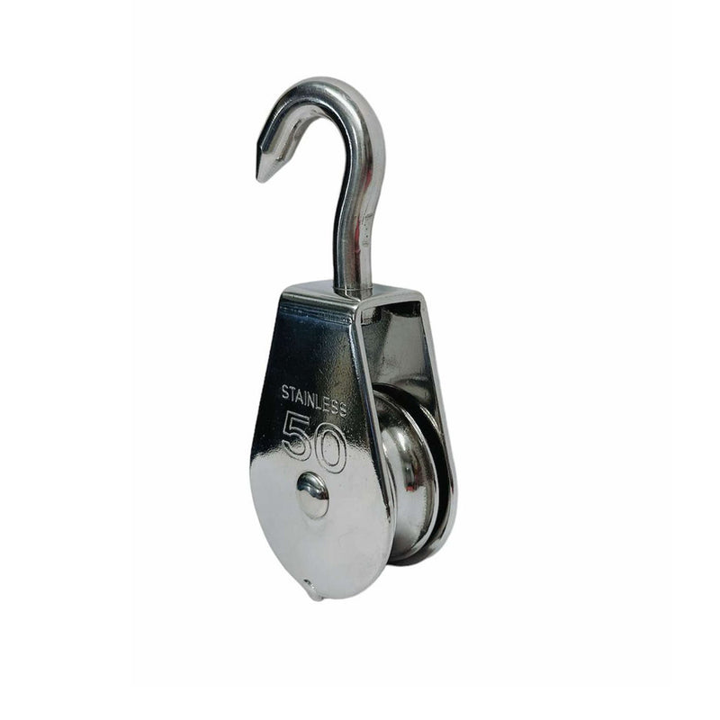4 Pcs Marine T316 Stainless Steel 2'' Hook Swivel Block Lifting Rigging Pulley