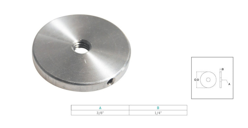 4 Pcs Marine T316 Stainless Steel 3/8" Supporting Washer 2" Diameter Hardware