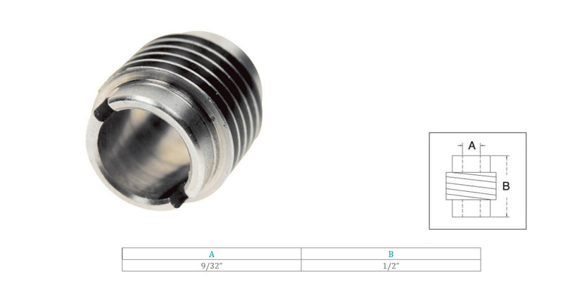 4 Pcs Marine Stainless Steel T303 9/32" Thread Plain Lag Insert Cable Rail Screw