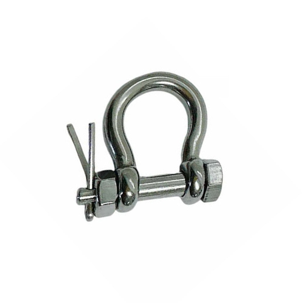 5 Pc Set Stainless Steel 316 Bolt Pin Anchor Shackle with Oversized Pin, Marine Boat Rigging Connector for Chain, Rope, and Cable