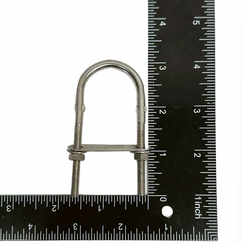 Marine Boat T304 Formed Stainless Steel 3" U-Bolt Nuts Washers And Plate