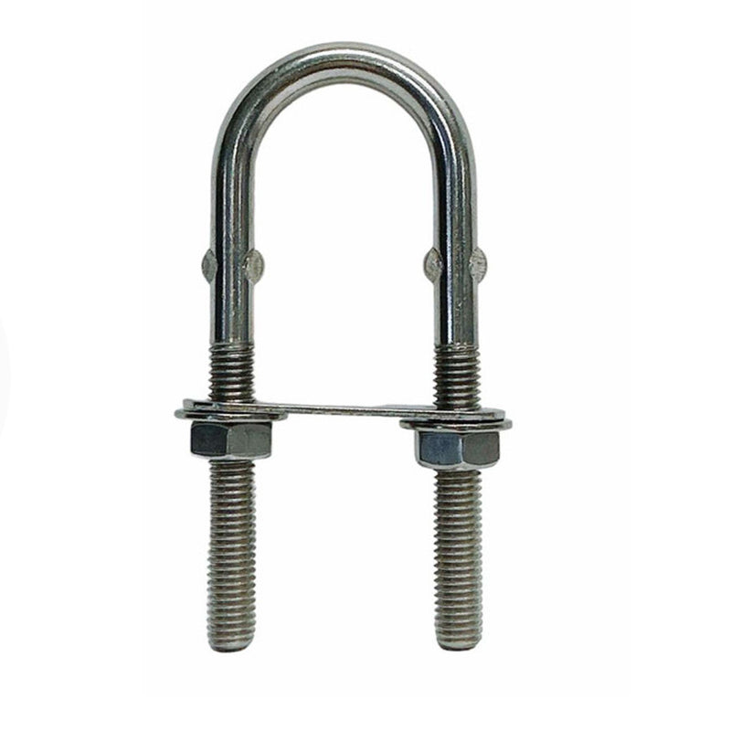 Marine Boat T304 Formed Stainless Steel 3" U-Bolt Nuts Washers And Plate