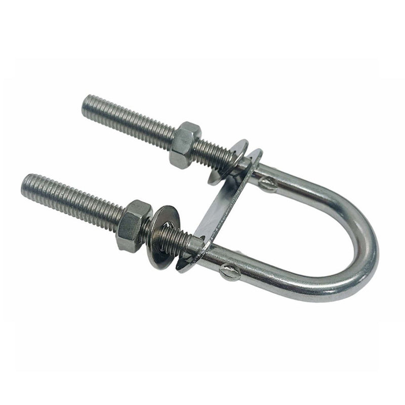 Marine Boat T304 Formed Stainless Steel 3" U-Bolt Nuts Washers And Plate