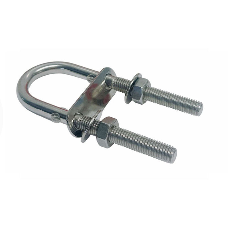 Marine Boat T304 Formed Stainless Steel 3" U-Bolt Nuts Washers And Plate
