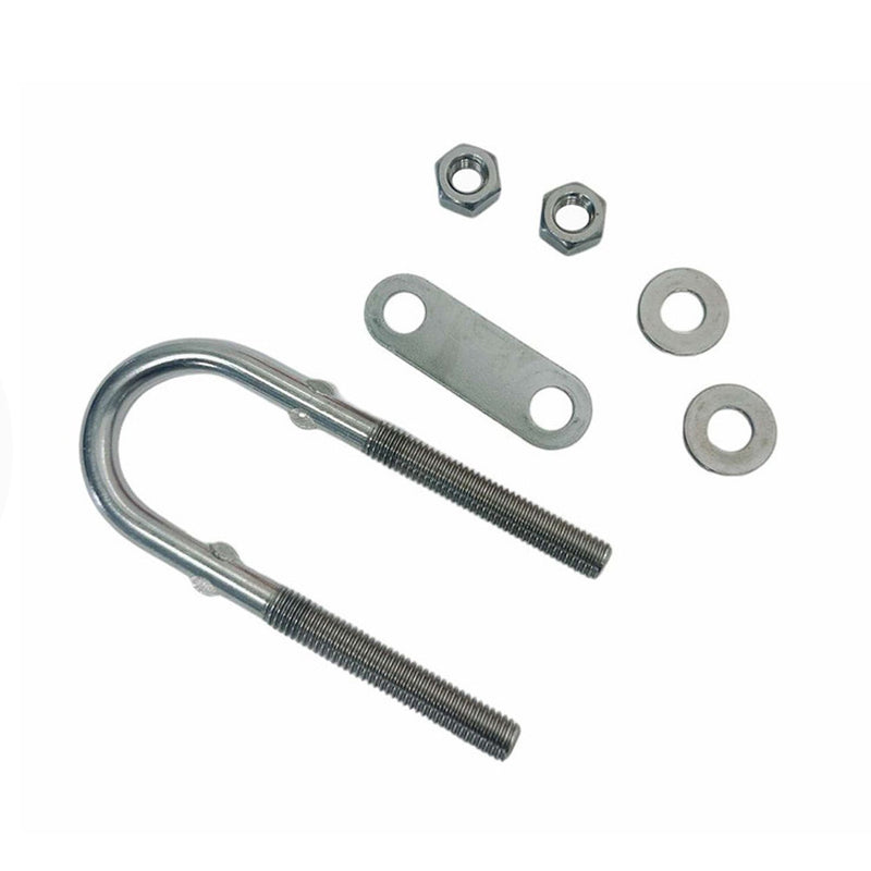 Marine Boat T304 Formed Stainless Steel 3" U-Bolt Nuts Washers And Plate