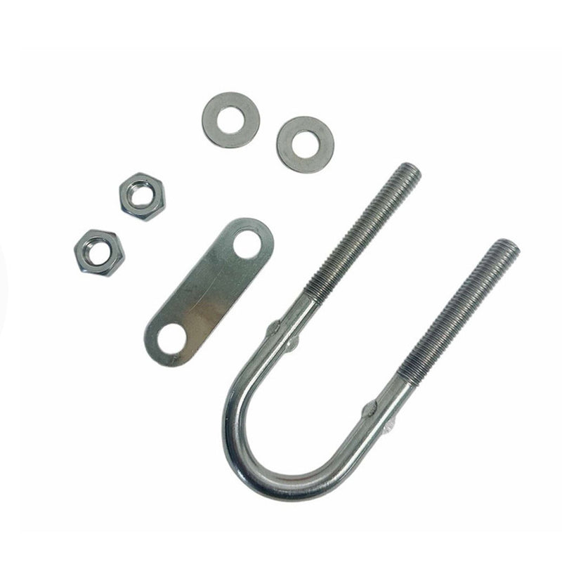 4 Pcs Marine Boat T304 Formed Stainless Steel 3" U-Bolt Nuts Washers And Plate