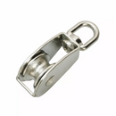 5 Pc Set T316 Stainless Steel Single Pulley Swivel Eye Hoist, Marine Rigging Pulley for Rope and Cable in 1", 1-1/4", and 2" Sizes