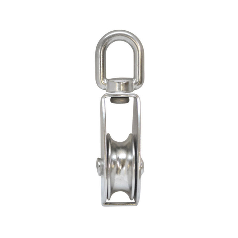 Stainless Steel Single Pulley Swivel Eye Hoist 1", 1-1/4", 2"