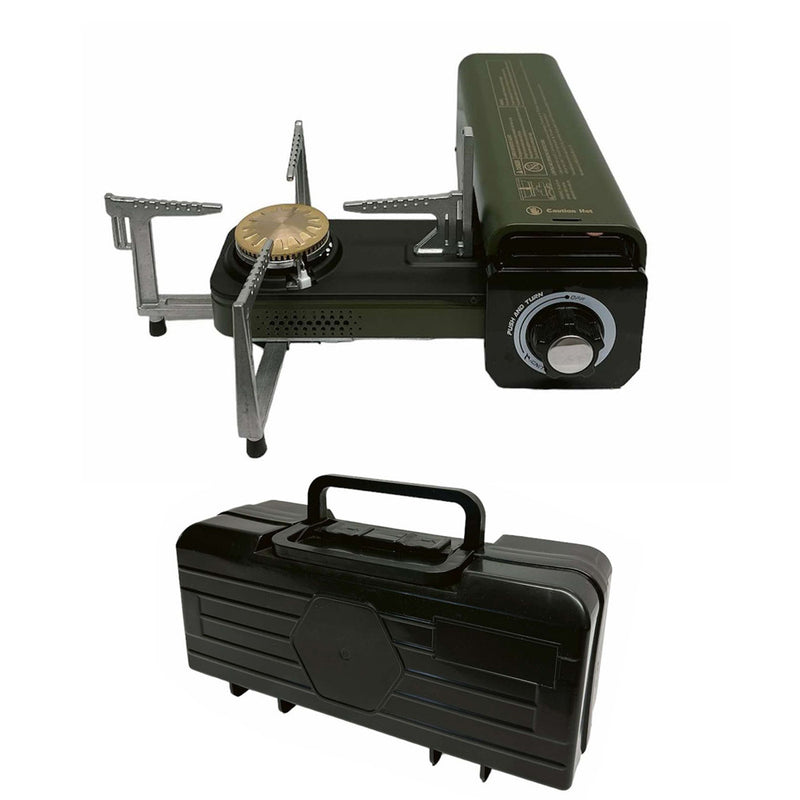 Green Portable Folding Single Burner Butane Stove 7250BTU Foldable Camping Stove