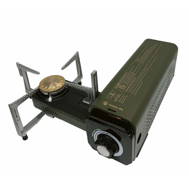 Green Portable Folding Single Burner Butane Stove 7250BTU Foldable Camping Stove
