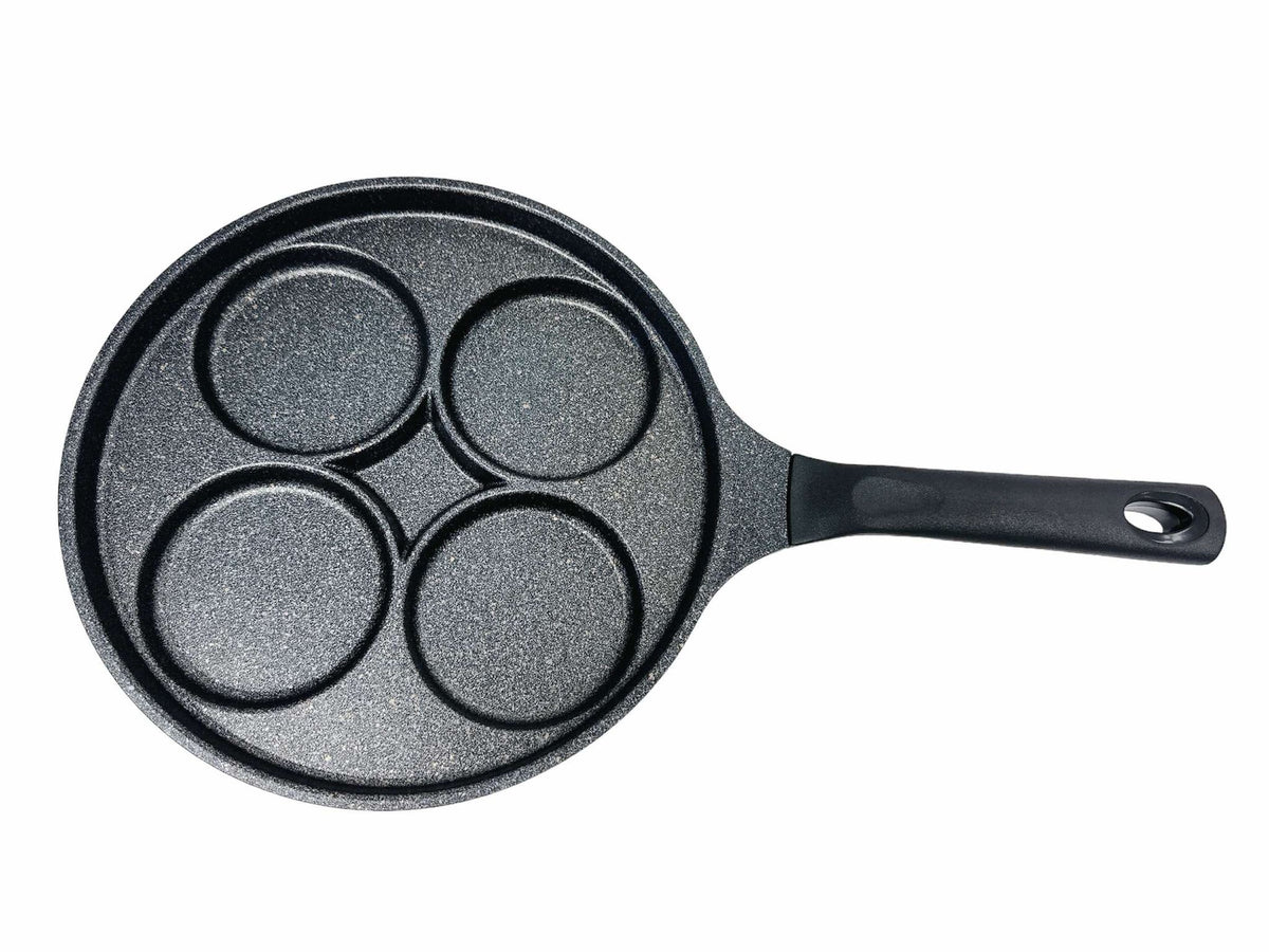 Banh Xeo Pan 4 Cup Nonstick Mini Pancake Pan, Vietnamese Banh Xeo Maker Skillet, Egg Pan for Crispy Crepes, Aebleskiver Style Snacks