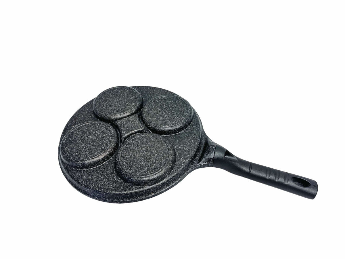 Banh Xeo Pan 4 Cup Nonstick Mini Pancake Pan, Vietnamese Banh Xeo Maker Skillet, Egg Pan for Crispy Crepes, Aebleskiver Style Snacks