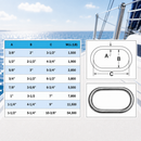 Stainless Steel T316 Marine Master Link, Welded Formed Rigging Link for Boat, Lifting, Chain, Rope, Cable, Dock, and Outdoor Hardware