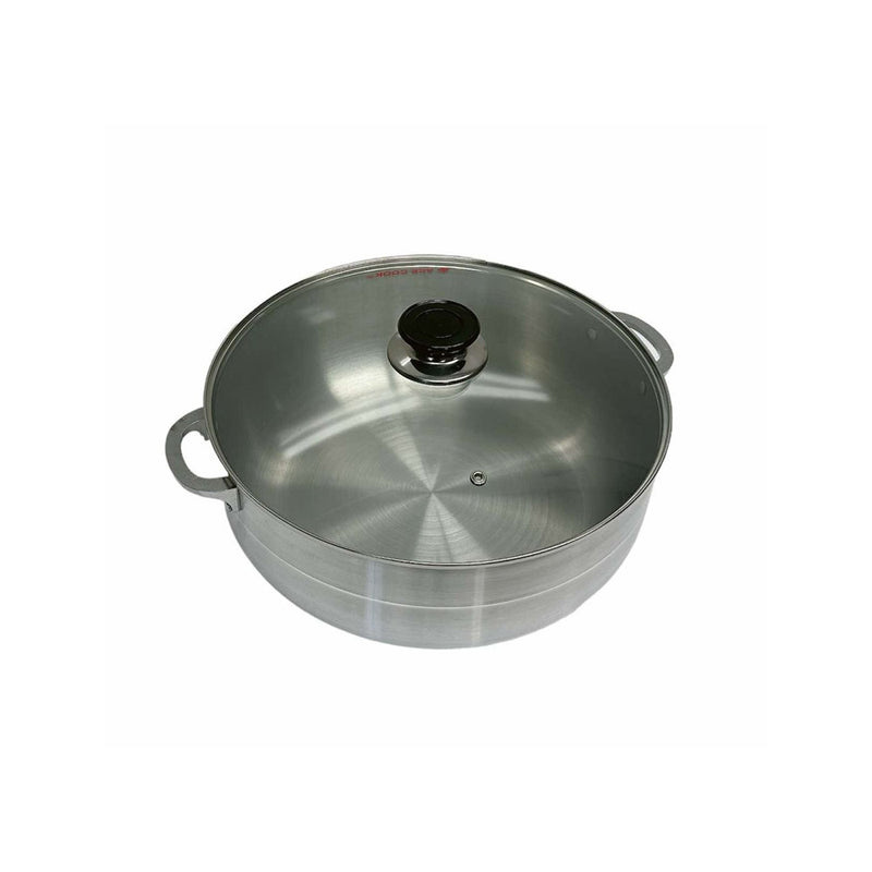 16 Qt Aluminum Caldero Cookware Pot Dutch Oven With Glass Lid Satin Finish