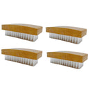 4 Pcs 4-1/8'' x 1-3/4'' Nylon Bristle Hand Scrub Block Brush Cleaning Brush