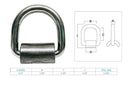 Stainless Steel T316 Weld-On Lashing Ring D-Ring Marine Boat Anchor Ring