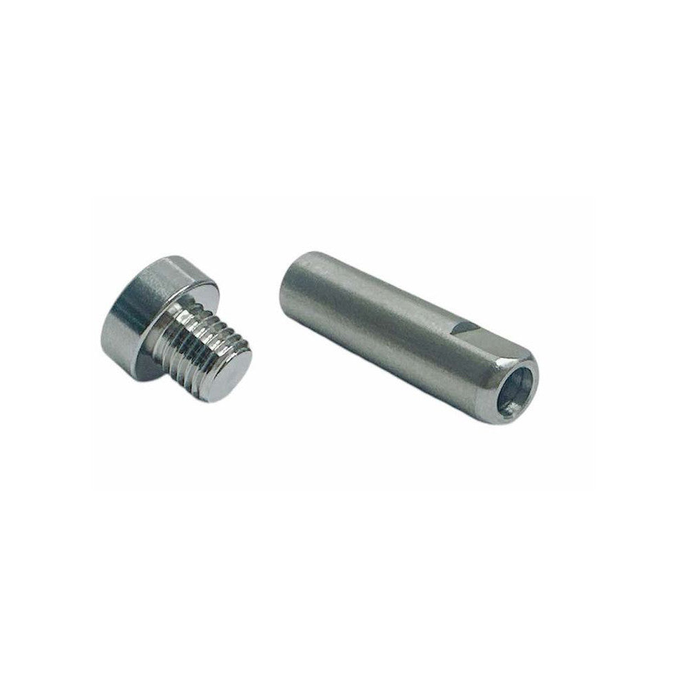 4 Pc Set Marine T316 Stainless Steel Push And Go Swageless Dome, Cable Wire Terminal Fitting for Deck, Dock, and Railing Systems