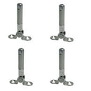 4 Pcs Marine Stainless Steel 1/4" Push And Go Swageless Deck Toggle 1/4" Cable