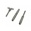 4 Pc Set T316 Stainless Steel Push And Go Deck Toggle Turnbuckle, Marine Grade Cable Tensioner for 3/16" and 1/4" Cable