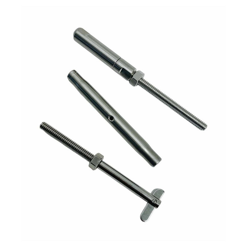 Marine T316 Stainless Steel Push And Go Drop Pin Turnbuckle 1/4"-20 Thread