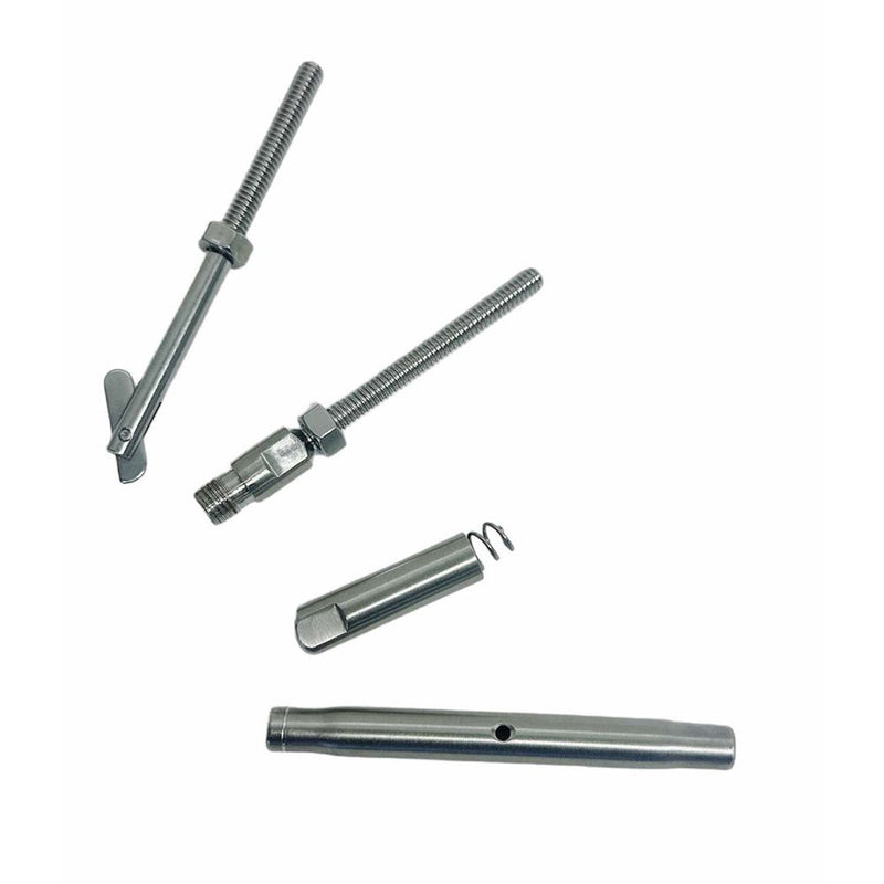 Marine T316 Stainless Steel Push And Go Drop Pin Turnbuckle 1/4"-20 Thread