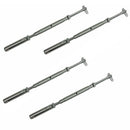 4 Pc Marine Stainless Steel 3/16" Push And Go Drop Pin Turnbuckle 1/4"-20 Thread