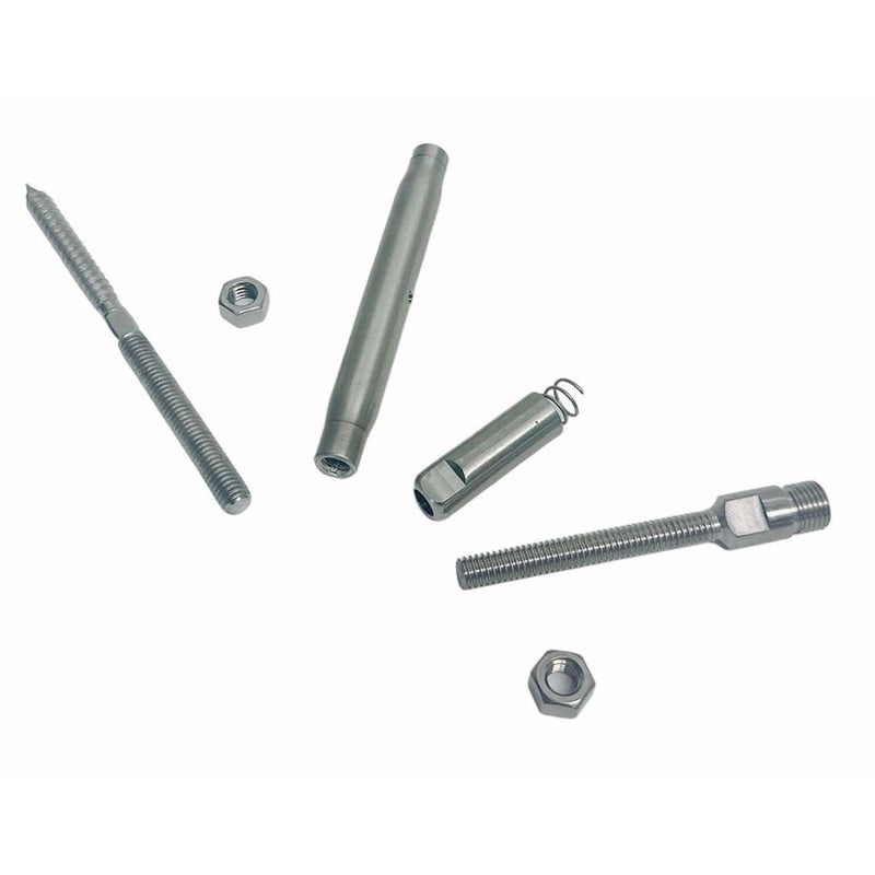 Marine Boat T316 Stainless Steel 3/16" Push And Go Lag Turnbuckle 1/4"-20 Thread